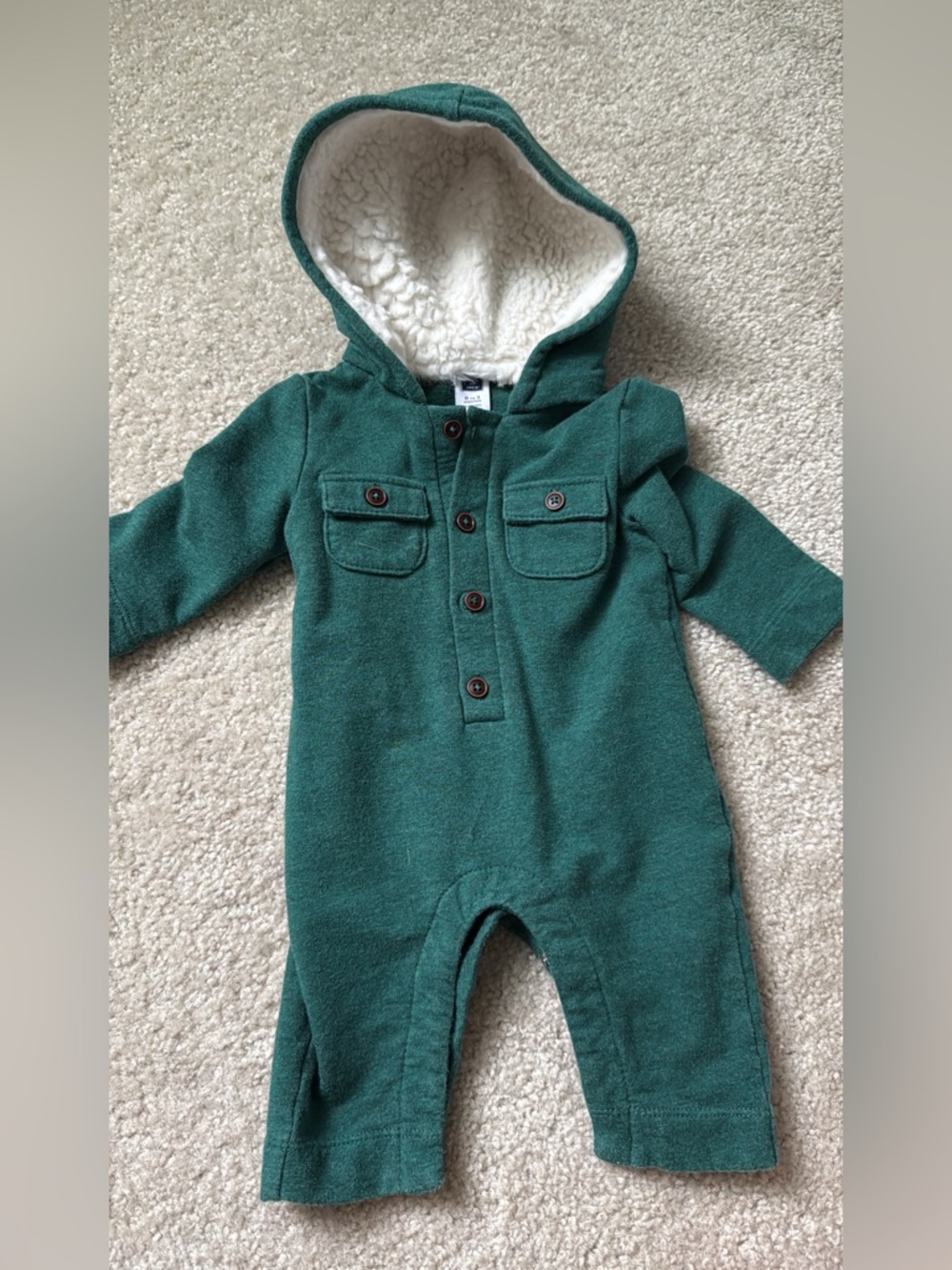 Janie & Jack Green Hooded Fleece